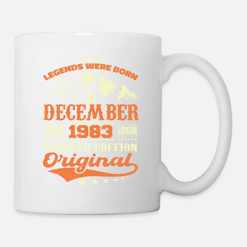 Dezember 1983 Geburtstagsgeschenk - Dezember 1983 - Tasse - Weiß
