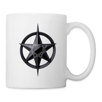 Pentagram schwarz schwarze Magie Beschwörung - Tasse - Weiß - Rechts