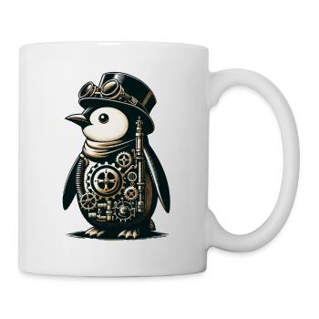 Vintage victorien Steampunk pingouin amant cadeau - Mug blanc - blanc - Droite