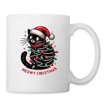 Meowy Christmas - Funny Holidays Funny Christmas - Tasse - Weiß - Rechts