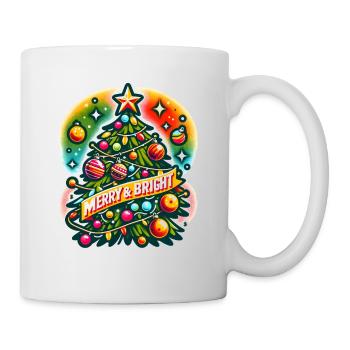 Merry & Bright - Fêtes drôles Noël drôle - Mug blanc - blanc - Droite
