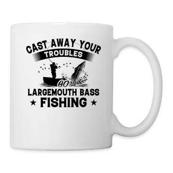 Wegwerfen - Fisch Forellenbarsch - Tasse - Weiß - Rechts