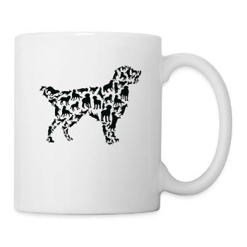 Golden Retriever Hund Golden Retriever Silhouette - Tasse - Weiß - Rechts