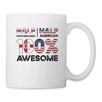 Moitié Irlande du Nord Irlande du Nord États-Unis - Mug blanc - blanc - Droite
