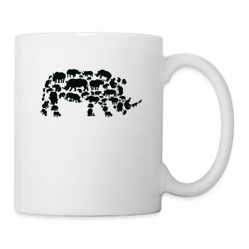 Rhinoceros Wildlife Africa Rhinoceros Silhouette - Mug - white - Right