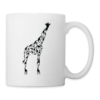 Giraffe Wildlife Africa Giraffes Silhouette - Mug - white - Right