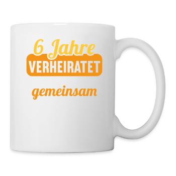 Wir haben viel gemeinsam 6.Hochzeitstag - Tasse - Weiß - Rechts