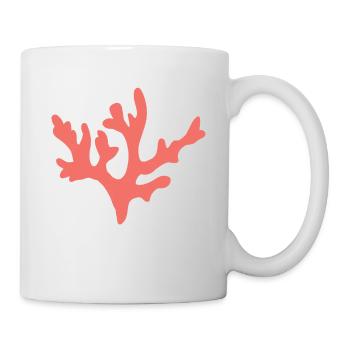 Sea Coral T-Shirt - Marine Life Nautical Ocean Wortspiel - Tasse - Weiß - Rechts
