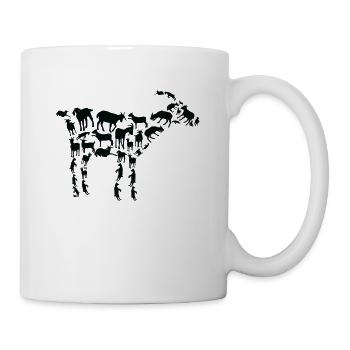 Ziegenzüchter Tierhaltung Ziegen Silhouette - Tasse - Weiß - Rechts