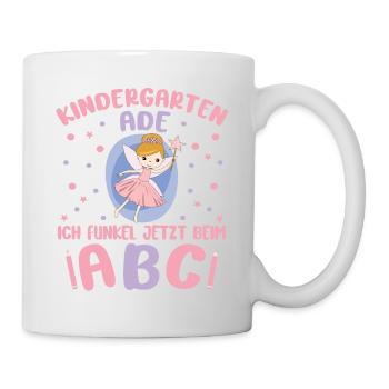 Bye Kindergarten Fee Kita Abgänger Mädchen - Tasse - Weiß - Rechts