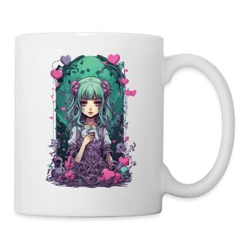 Kawaii Goth e-girl Occulte Pastel Style Anime - Mug blanc - blanc - Droite