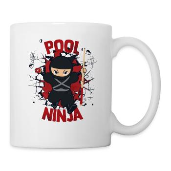 Pool Ninja Snooker Pool Table Billiards Billiards - Mug - white - Right