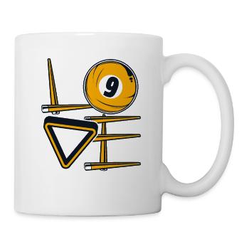 Love Snooker Billard Table de billard - Mug blanc - blanc - Droite