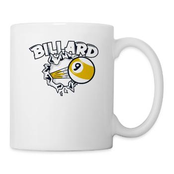 Billiards Snooker Billardtisch Billardspieler - Tasse - Weiß - Rechts