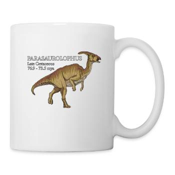 Realistic drawing of Parasaurolophus - Mug - white - Right