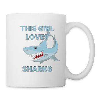 This Girl Loves Sharks - Mug - white - Right