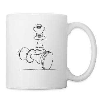 Joueur d’échecs Pièces d’échecs Lineart - Mug blanc - blanc - Droite