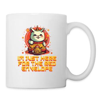 Chat porte-bonheur du Nouvel An chinois juste ici pour le - Mug blanc - blanc - Droite
