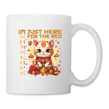 Chat porte-bonheur du Nouvel An chinois juste ici pour le - Mug blanc - blanc - Droite