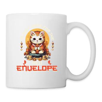Chat porte-bonheur du Nouvel An chinois juste ici pour le - Mug blanc - blanc - Droite