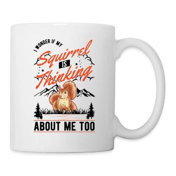 Écureuil cadeau écureuil gris - Mug blanc - blanc - Droite