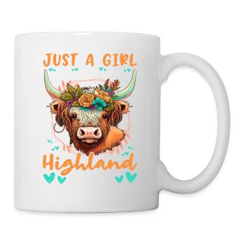 Juste une fille qui aime les vaches - Mug blanc - blanc - Droite