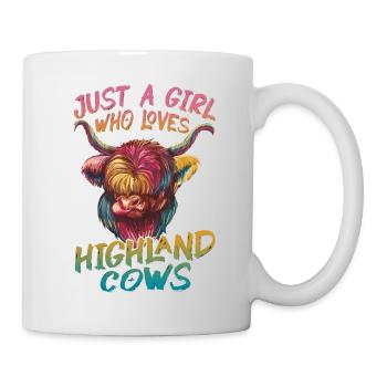 Juste une fille qui aime les vaches - Mug blanc - blanc - Droite