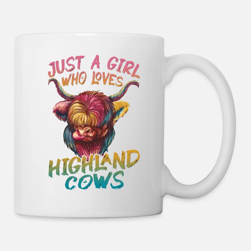 Juste une fille qui aime les vaches - Mug blanc - blanc