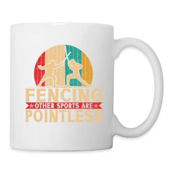 Fechtsport Fechter Säbelfechter - Tasse - Weiß - Rechts