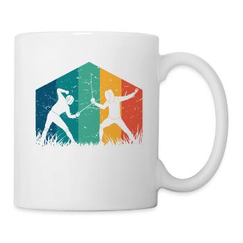 Fechten Sport - Tasse - Weiß - Rechts