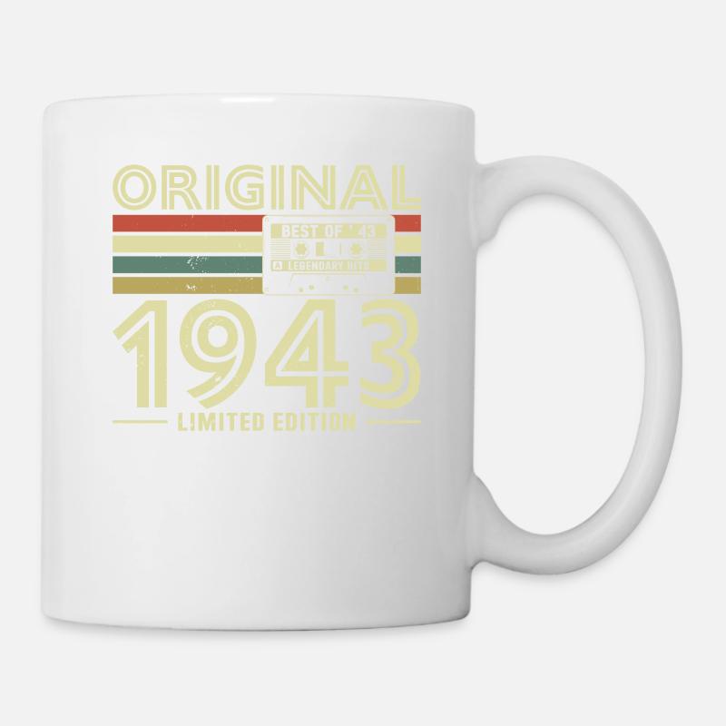 Millésime 80e anniversaire 1943 - Mug blanc - blanc