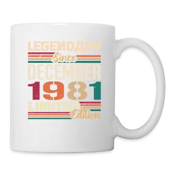 Légendaire depuis décembre 1981 Millésime décembre 1981 - Mug blanc - blanc - Droite
