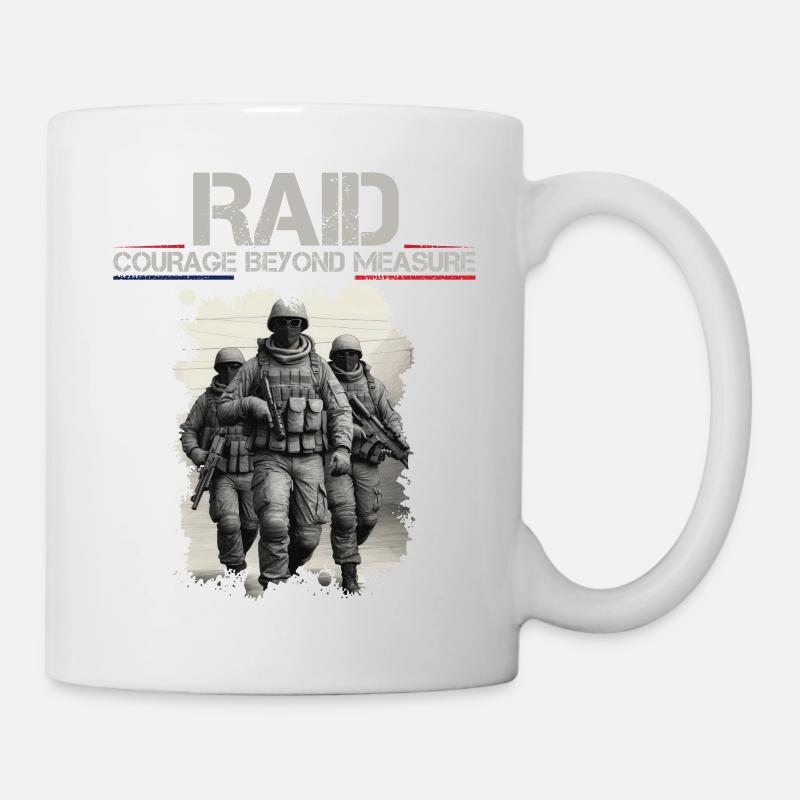 "Raid Unit - French Police Special Forces Design - Mug - white