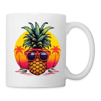 Synthwave Pineapple - Mug blanc - blanc - Droite