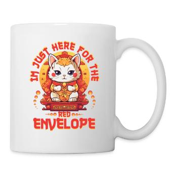 Chat porte-bonheur du Nouvel An chinois juste ici pour le - Mug blanc - blanc - Droite