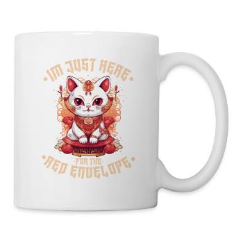 Chat porte-bonheur du Nouvel An chinois juste ici pour le - Mug blanc - blanc - Droite