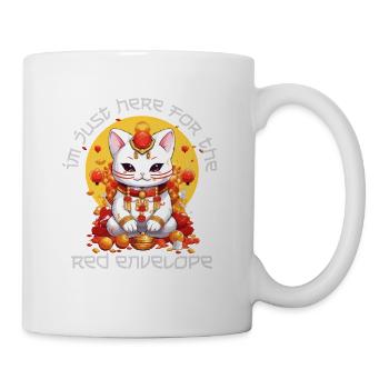 Chat porte-bonheur du Nouvel An chinois juste ici pour le - Mug blanc - blanc - Droite