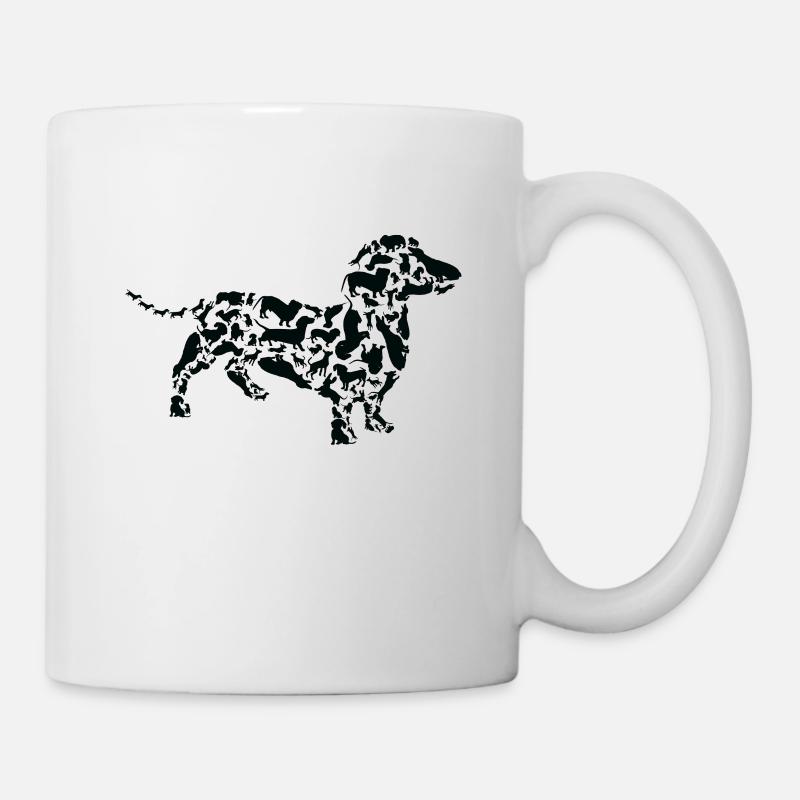 Dackel Hund Dackel Mama Dackel Papa - Tasse - Weiß