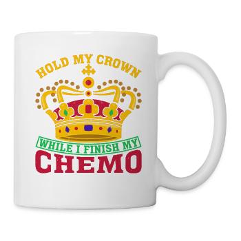 Tiens ma couronne pendant que je termine ma chimio 71 - Mug blanc - blanc - Droite