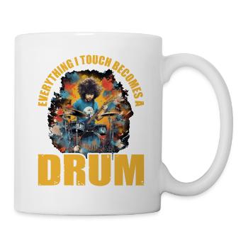 Tout ce que je touche devient un tambour 21 - Mug blanc - blanc - Droite