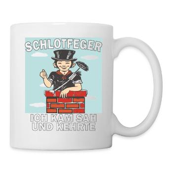 SCHLOTFEGER ICH KAM SAH UND KEHRTE - Tasse - Weiß - Rechts