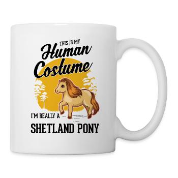 Shetland Pony Kostüm Geschenk Shetty - Tasse - Weiß - Rechts
