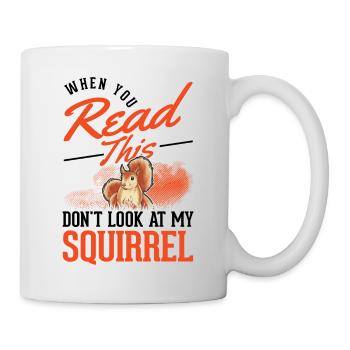 Écureuil cadeau écureuil gris - Mug blanc - blanc - Droite