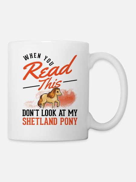 Shetland Pony Geschenk Shetty - Tasse - Weiß