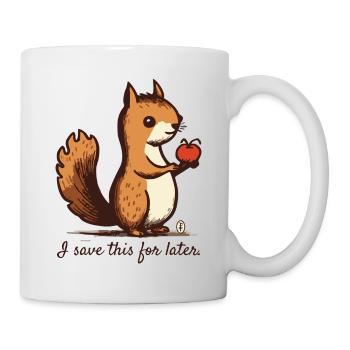 Je vais garder ça pour plus tard : Cartoon Squirrel - Mug blanc - blanc - Droite