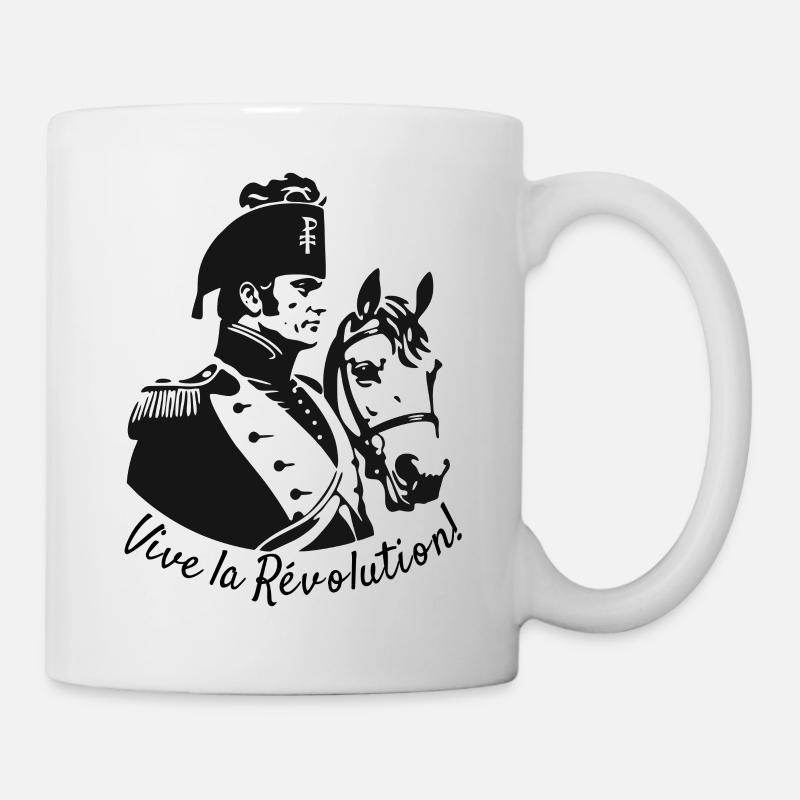 Vive la Révolution mit einem Pferd - Tasse - Weiß