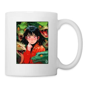 Anime Mädchen und Schlangen - Tasse - Weiß - Rechts