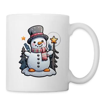bonhomme de neige - Mug blanc - blanc - Droite