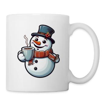 bonhomme de neige - Mug blanc - blanc - Droite