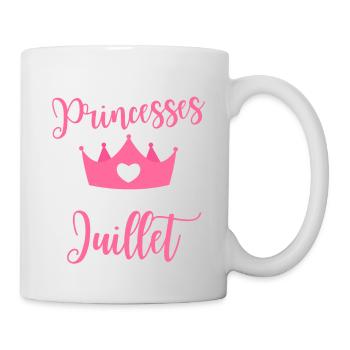 Les plus bellas princess sont nees en juillet - Mug blanc - blanc - Droite
